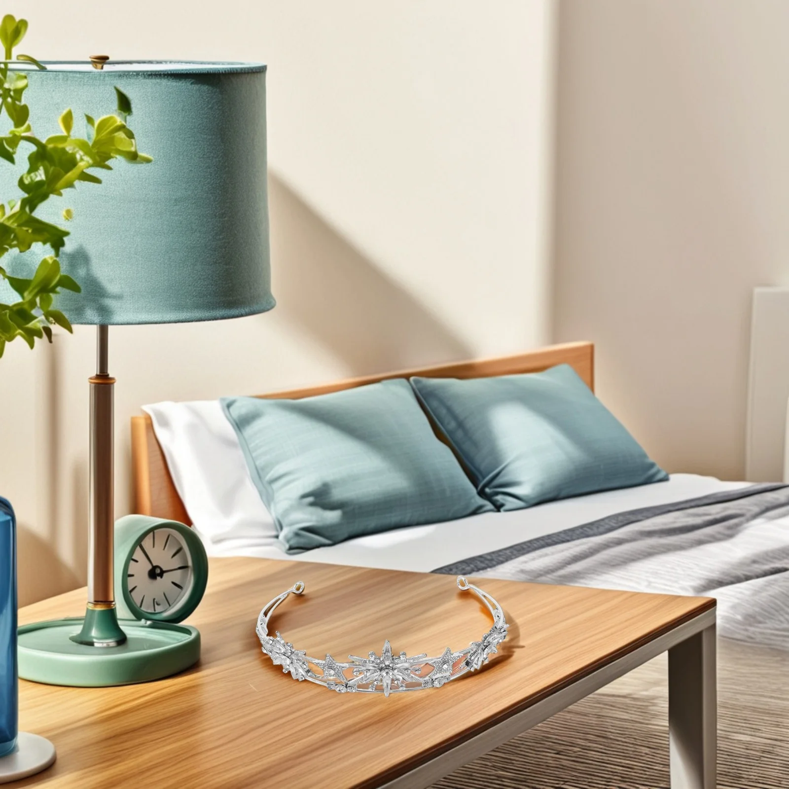 

Star Rhinestone Crown Headband Silver Double Layer Sparkling Design for Weddings Parties New Year Special Occasions Star Tiara