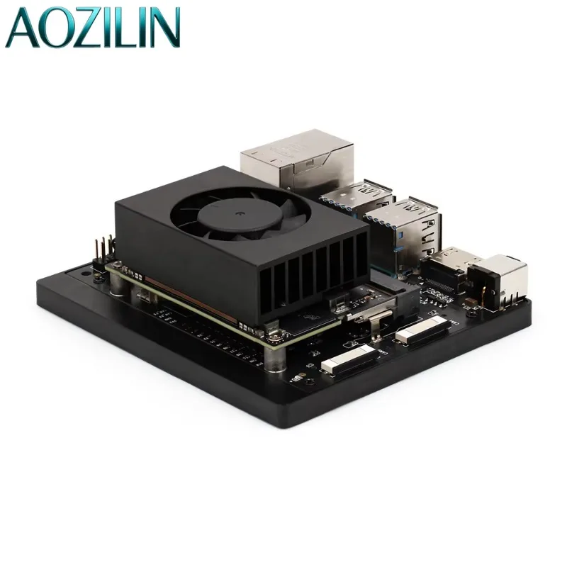 AOZILIN 8GB RAM Edge AI Development Board 117TOPS Housing Kit Dual Ethernet Port Type-C Linux System For Machine Vision