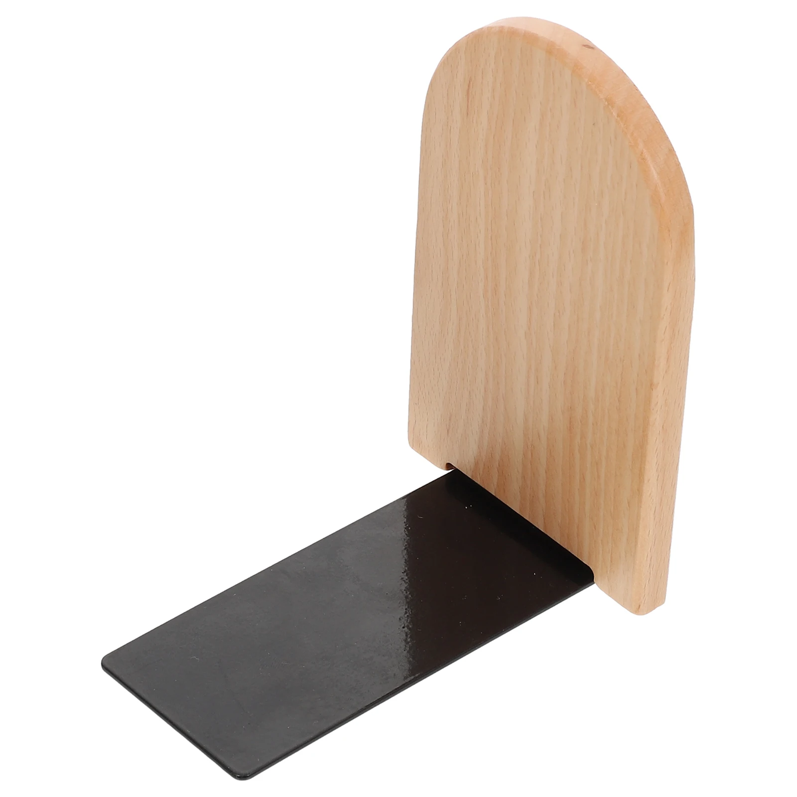 

Wooden Bookend Solid Black Bookends for Office Home Shelf Stand Storage Organization Desk Decor