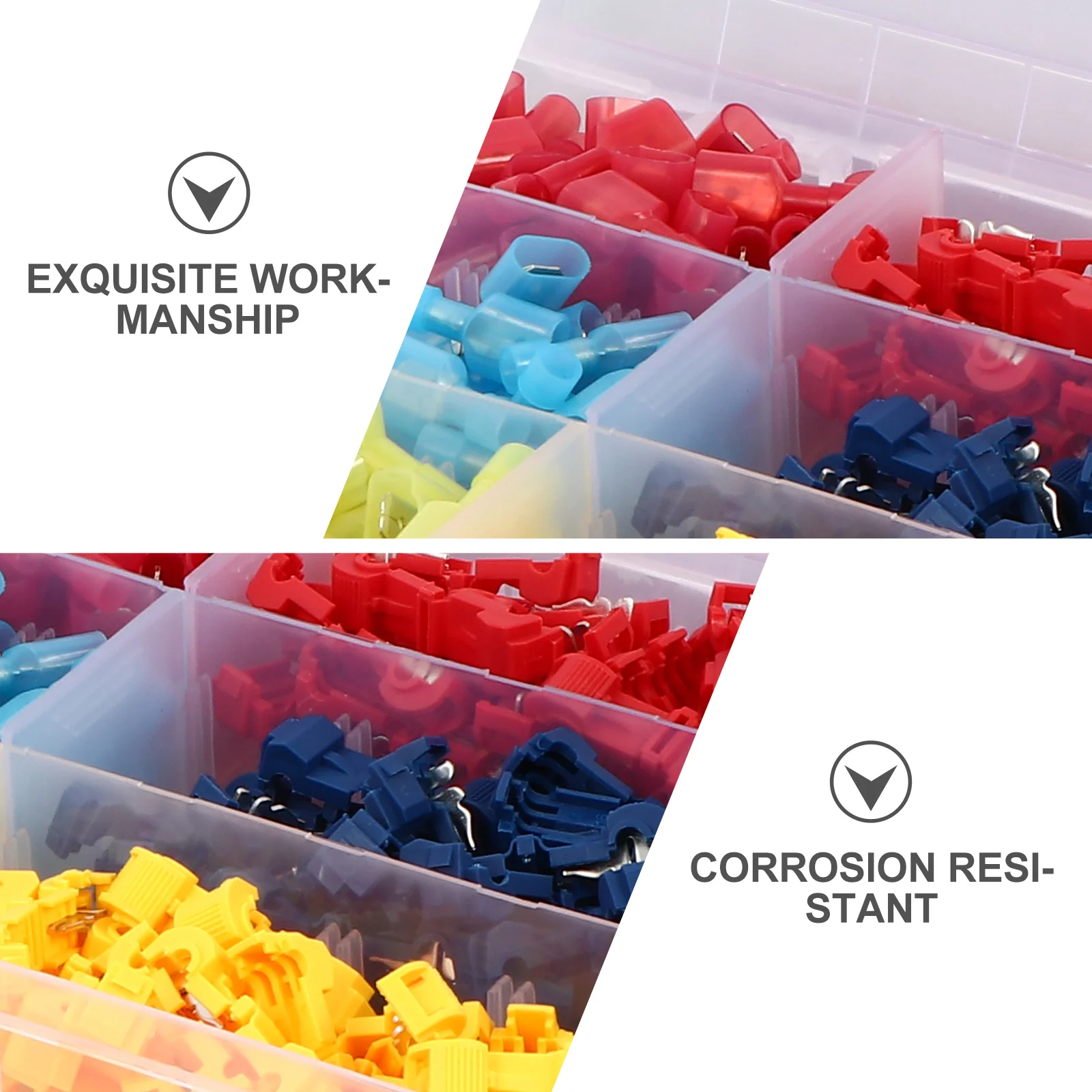 

200 шт. профессиональный набор разъемов для проводов T-Tap, быстрое сращивание нейлона, отключает несколько применений, клемма для проводов