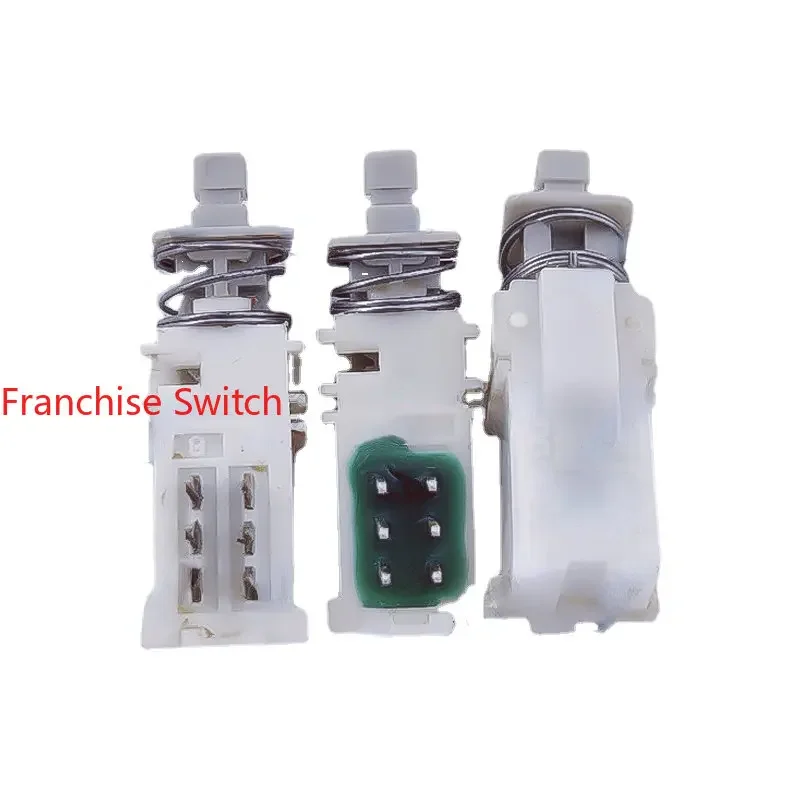 

5PCS 6-pin Self-locking Straight Key Switch White PSE-2 With Lock Button