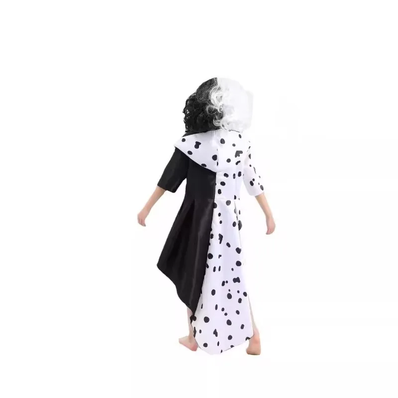 New Halloween 101 Loyal Dog Costume As Cruella De Vil Spotted Dress Stage Show Costume Halloween Costumes for Women