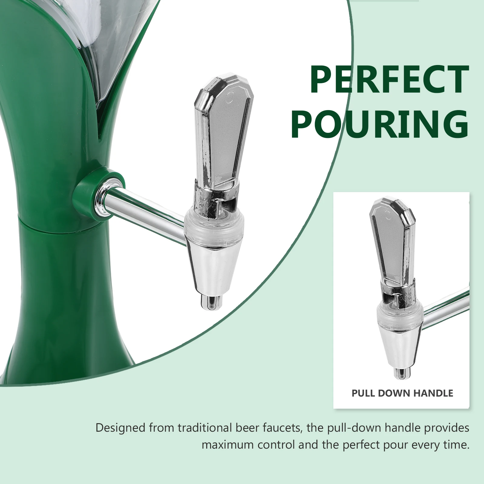 

1pc Led Lighted Beer Dispenser Faucet Bottle Beverage Container Summer Juice Drink Tower For Home Bar Outdoor Portable