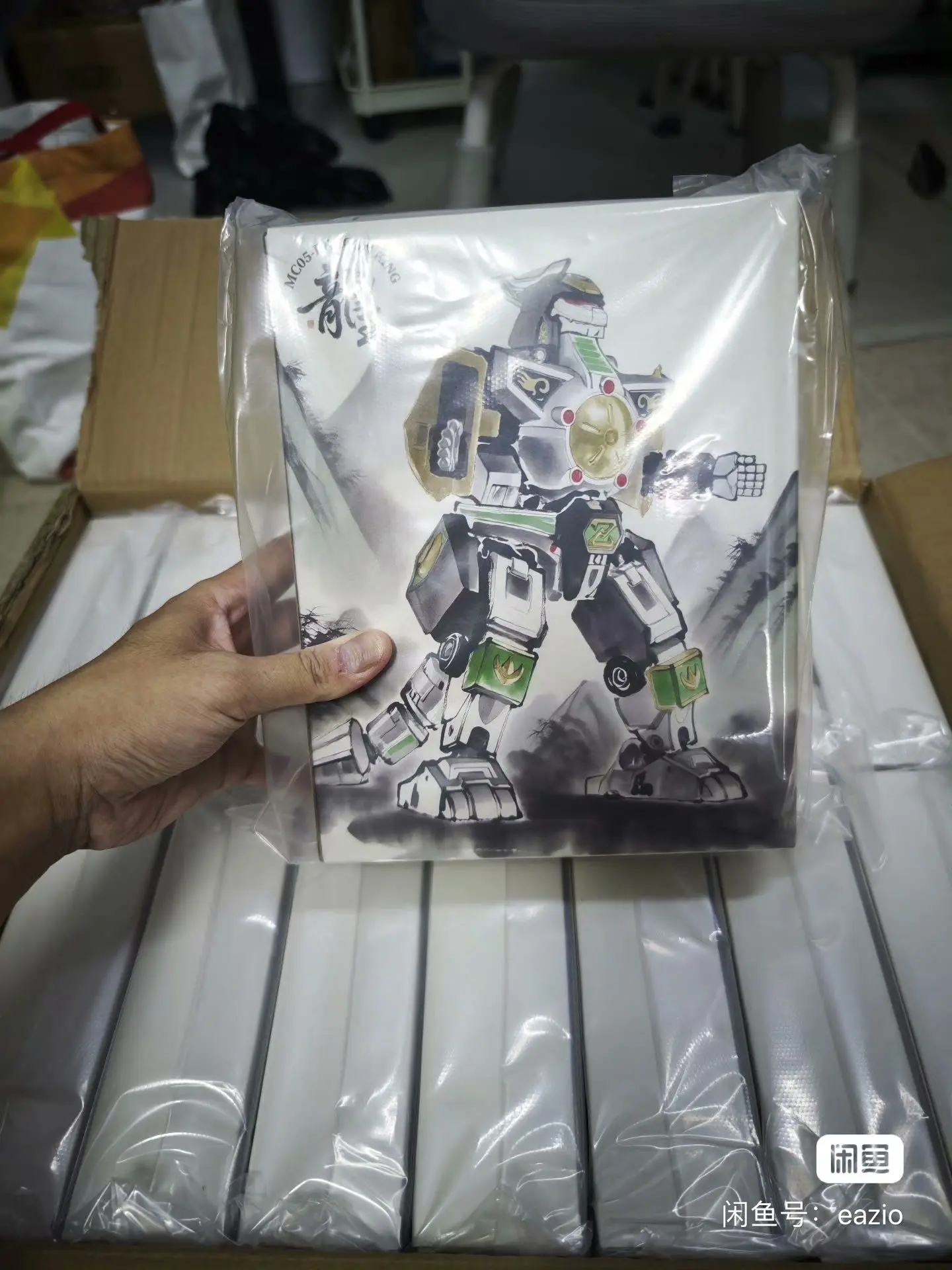 في بقعة مجموعة المرآب قوة رينجرز لاكي كات مايكرو كوزموس Mc-05 و Mc-03 التنين الملك قيصر عمل الشكل تحصيل نموذج