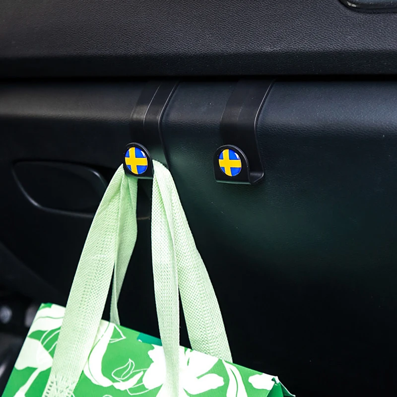 For Volvo XC60 S60 V60 XC90 S90 V90 XC40 C40 Glove Box Car Hooks ABS Storage Holder for VOLVO XC60 S60 Car Dedicated Accessories