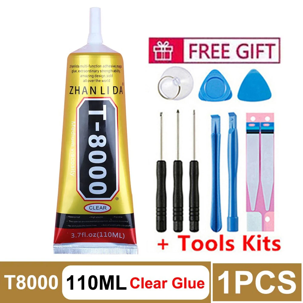 Multifunctional Clear Contact Glue for Phone Electronic Components Jewelry DIY Plastic Glass with Precision Applicator Tip T8000