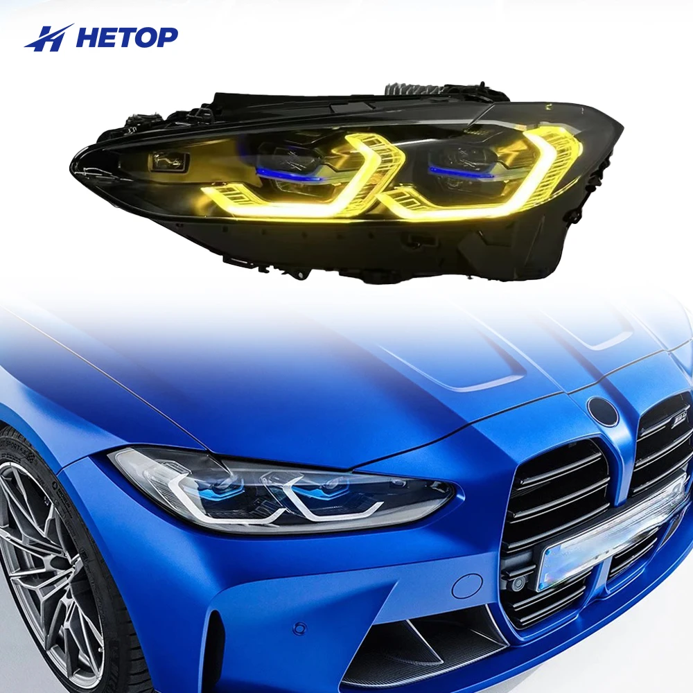 

Фары HETOP G22 2021-2025 с трехцветным режимом (желтый, белый, янтарный) и дневными ходовыми огнями (DRL) для BMW 4 серии M3 M4 G82 G80