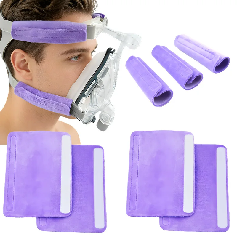CPAP Mask Face Protector Sleeve Anti Leak Marks Breathable Pressure Relief Head Strap Respirator Pad Soft Comfort Men Women Thin