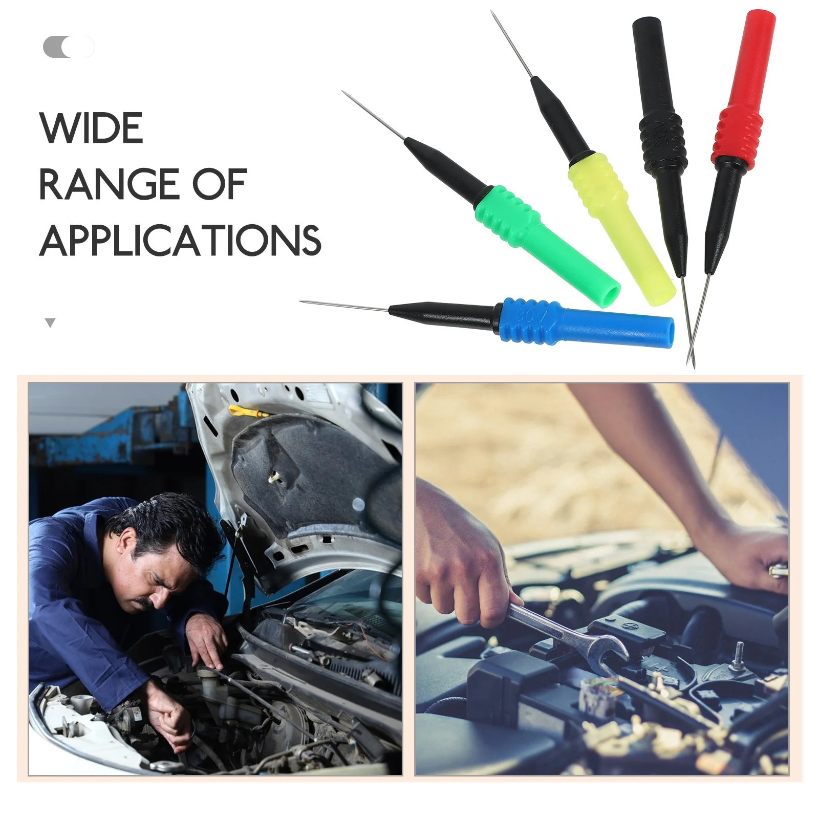 5pcs Circuit Test Needle Non-Destructive Multimeter Probe Kit For Automotive Diy Electrical Testing Tools Meter Probes