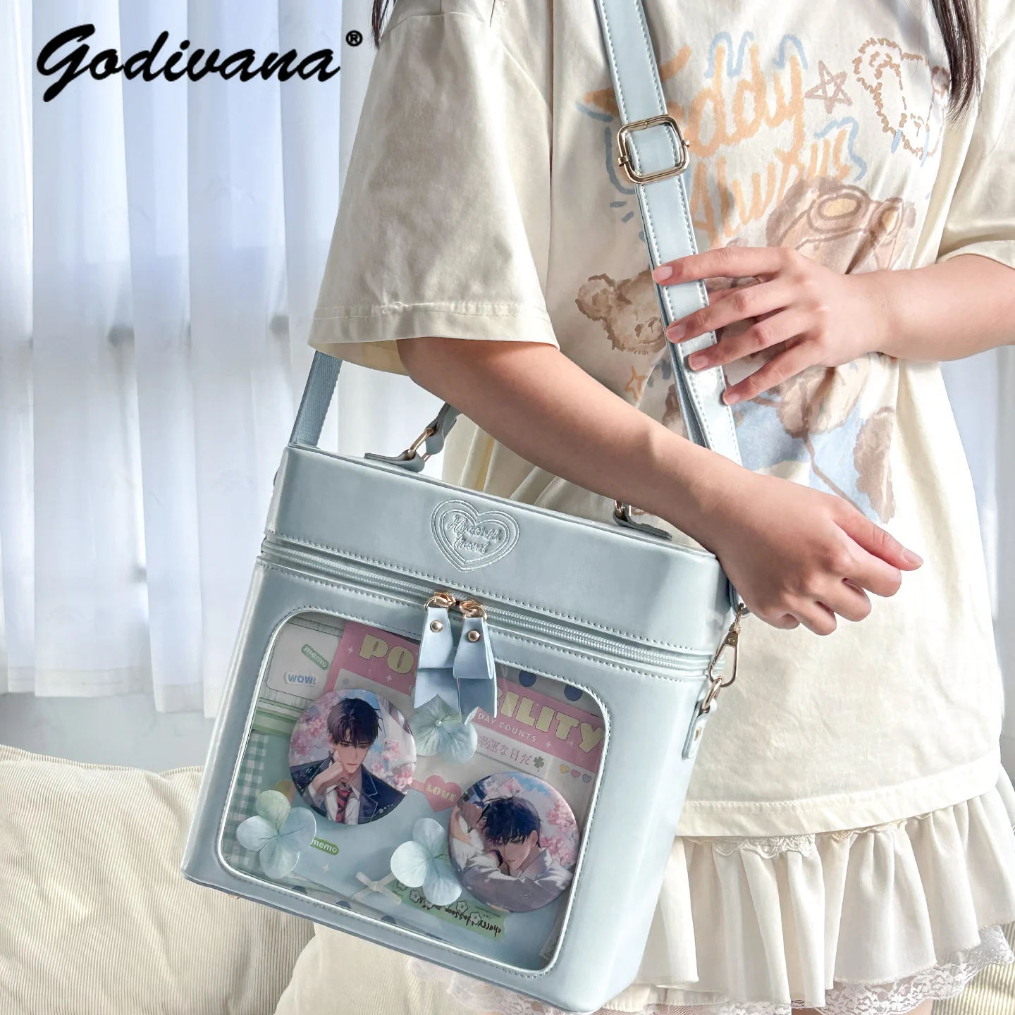 Original pain bags student girls 6 Points Bjd Baby Doll Bag Itabag portable square Backpack leather Shoulder Tote Bags