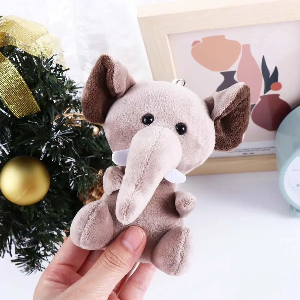 Porte-clés en peluche pour sac à dos, singe, jungle, frère, éléphant, jouet animal, beurre, cadeaux