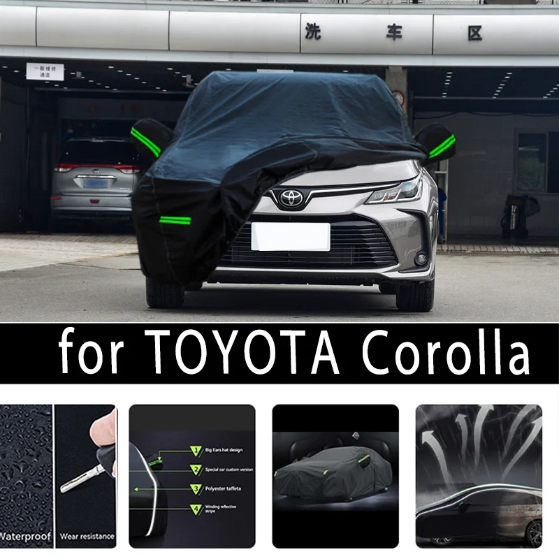 

For TOYOTA Corolla Outdoor Protection Full Car Covers Snow Cover Sunshade Waterproof Dustproof Exterior Car accessories