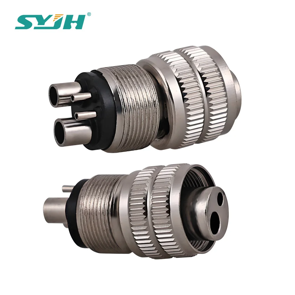 

SYJH Dental 4 Holes 2 Holes Interface Conversion Head Handpiece Changer Connector Spare Parts Handpiece Hose Dental Accessory
