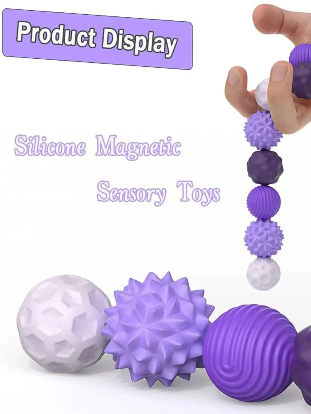 Magnetyczne silikonowe kulki sensoryczne, kulki antystresowe, zabawka sensoryczna dla autystów, zabawka do fidgetowania, zabawka sensoryczna dla dzieci i dorosłych, zabawka sensoryczna łagodząca niepokój i stres. — zdjęcie 2