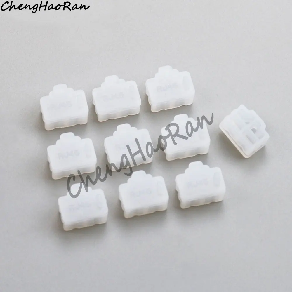 10 teile/satz rj45 schnitts telle silikons taub stecker laptop lan kabel staub dichte stecker desktop router schalter netzwerk karte rj45 port abdeckung – Detail 7