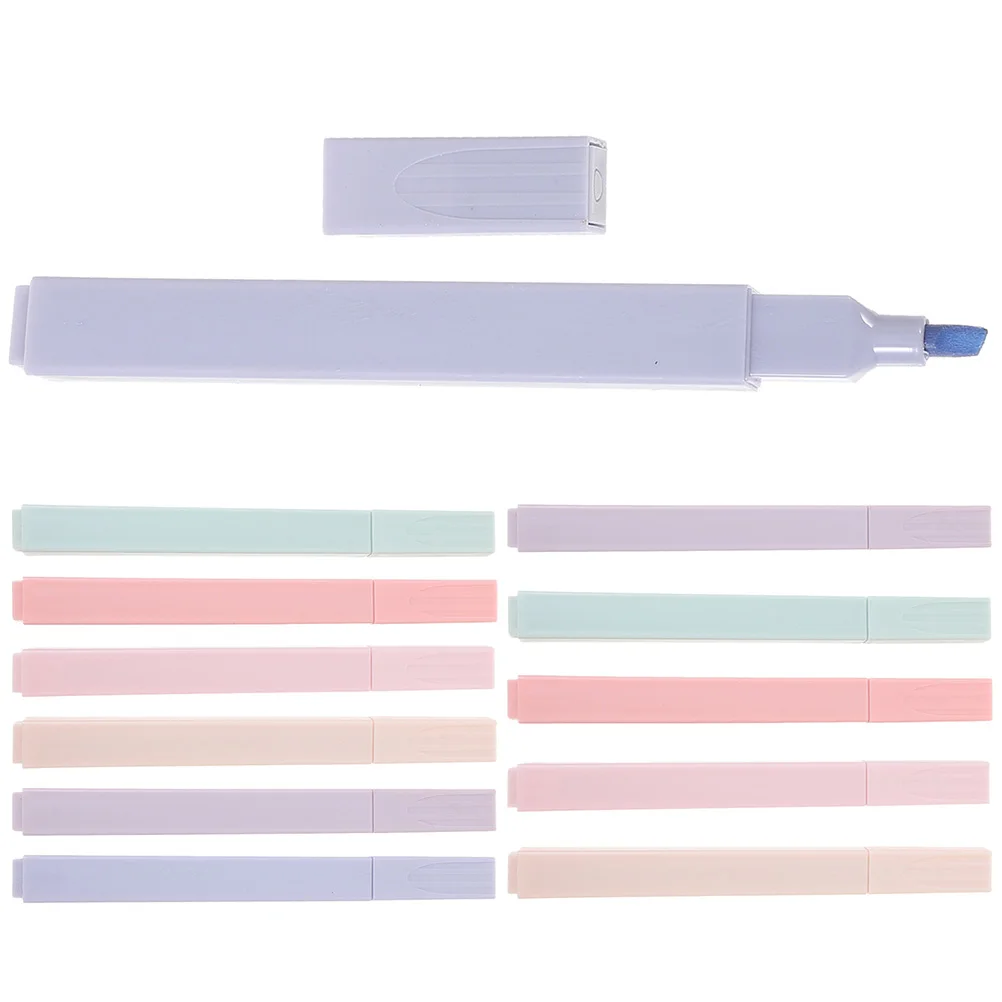 

12 Pcs Highlighter Colorful Pencil Highlighters Pens Pastel Liquid Refill Study