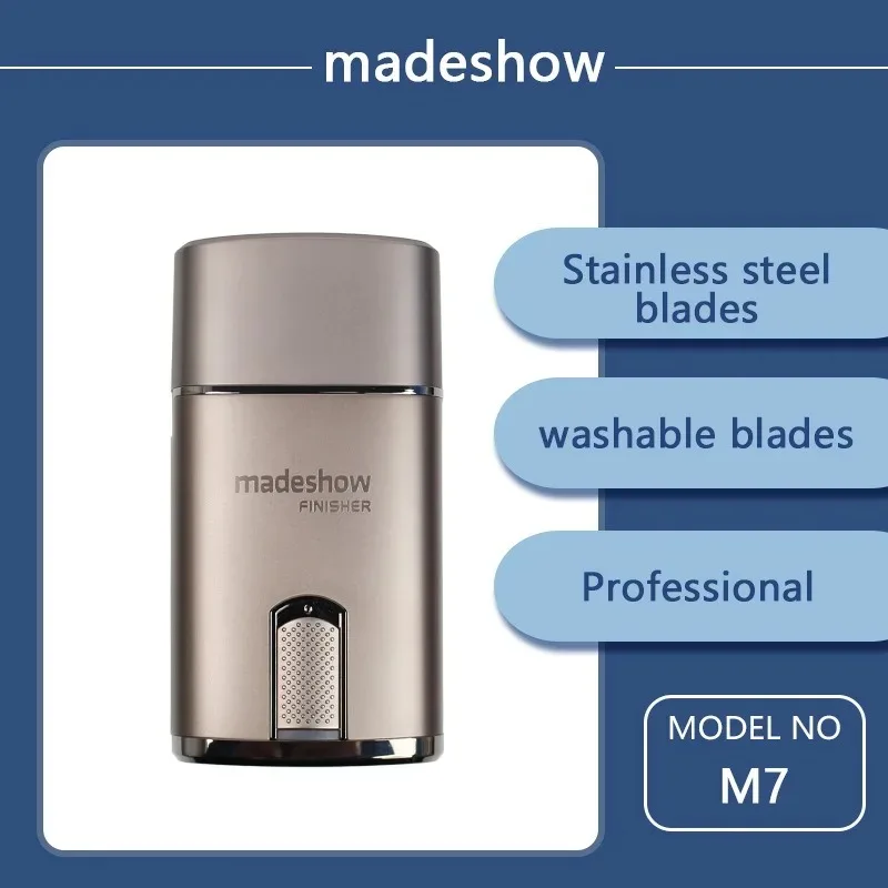 

Машинка для стрижки волос Madeshow M7 для мужчин, двухфункциональная, металлическая, электрическая бритва, профессиональный триммер для бритья и стрижки налысо, с функцией отбеливания