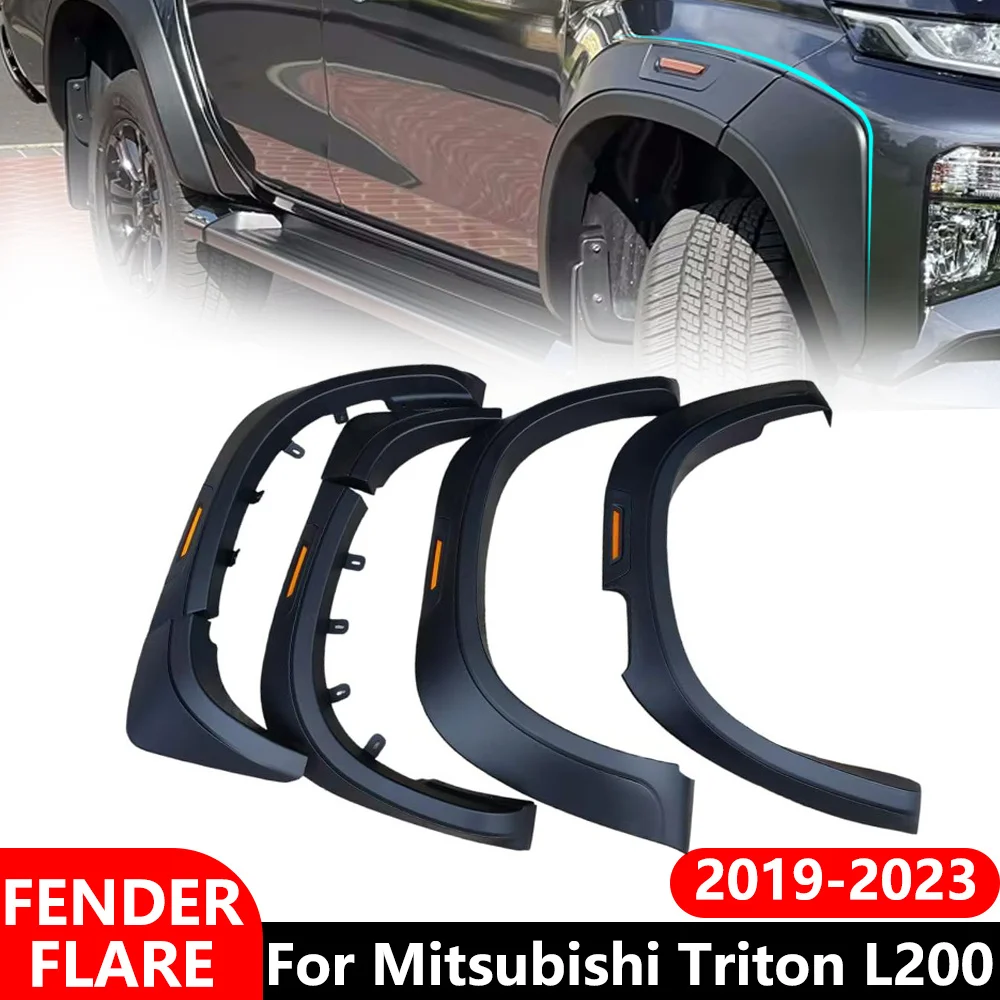

Car Accessories Reflector Wheel Eyebrow Fender Flares For Mitsubishi Triton L200 2019 2020 2021-2023 Modified Wheel Mudguard