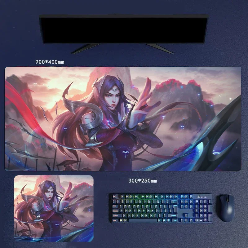 30/60/70/80cm The Blade Dancer Irelia LOL HD Pattern Desk Mat Rubber Mouse Pads Video Game Keyboards Mice Computer Peripherals