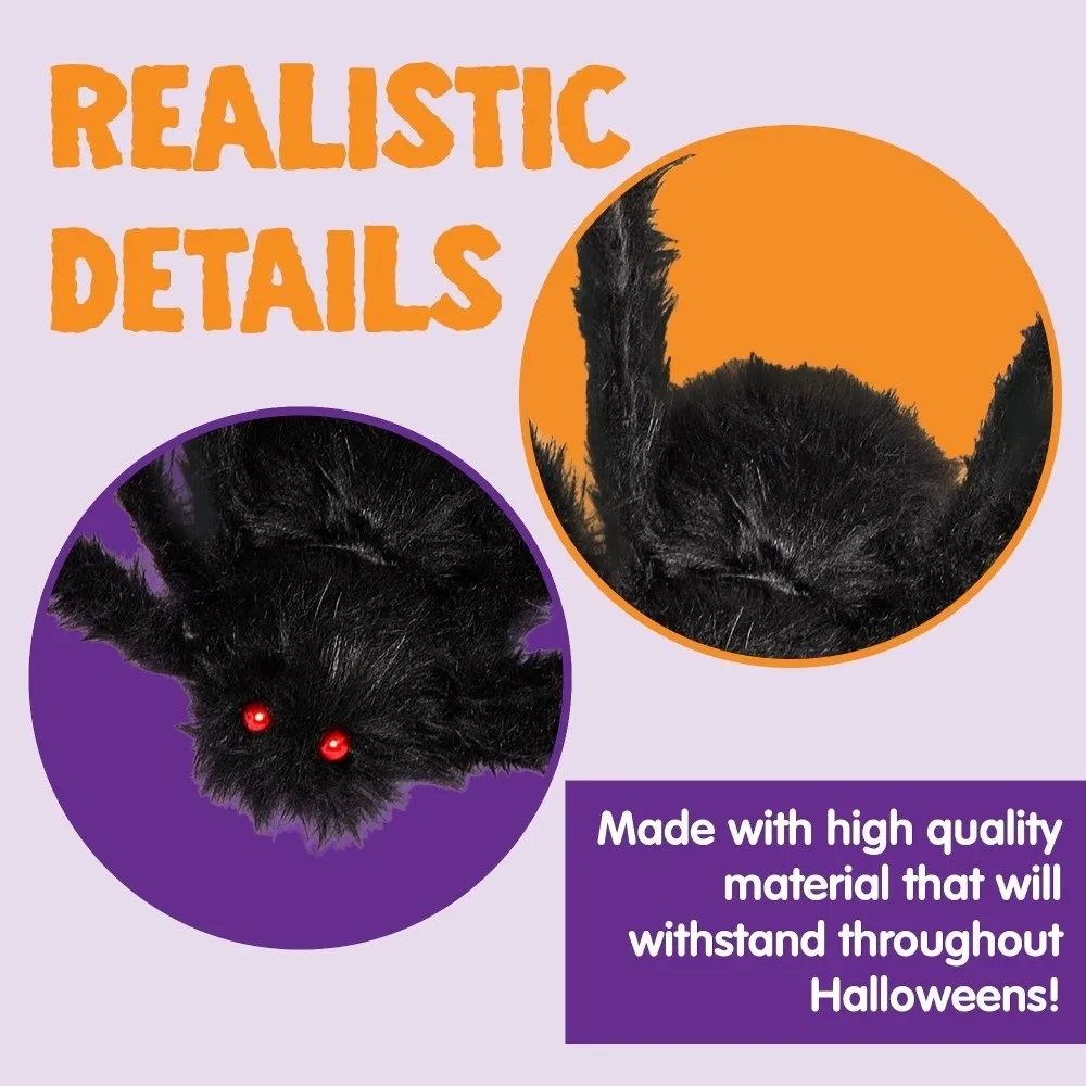 Gifts Halloween Giant Realistic Spider Simulation Soft Outdoor Spider Props Tricky Decoration Large Black Spiders Halloween