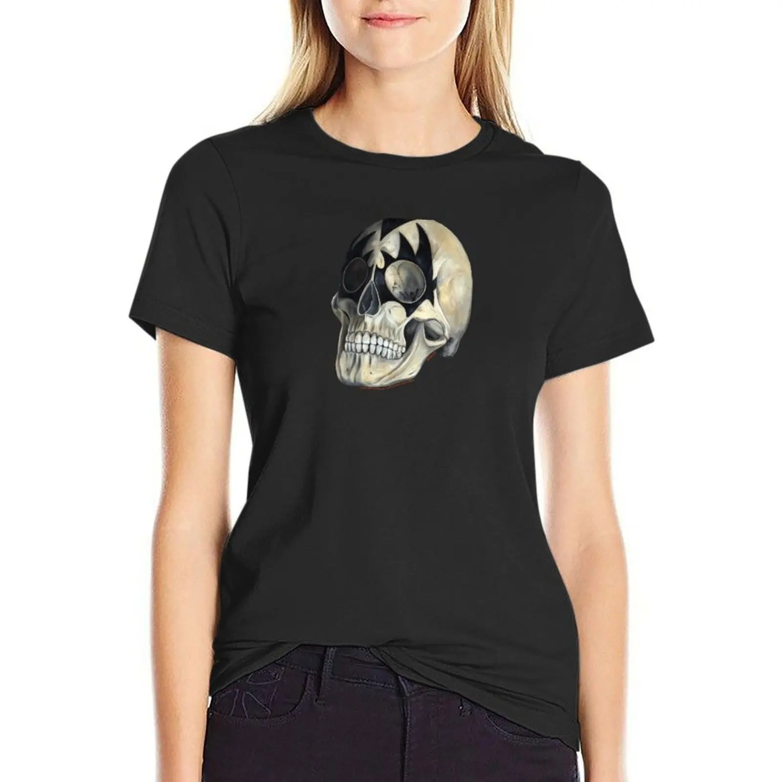 

KISS Skull: The Demon T-Shirt plus size tops summer clothes anime kawaii clothes graphic t-shirts for Women