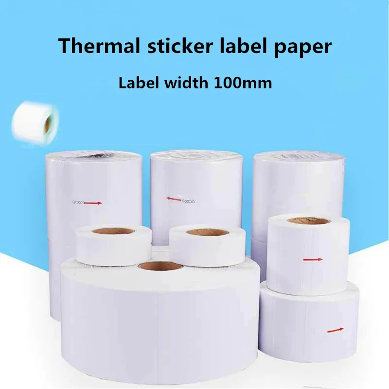 Printer Thermal Label Width 100*Height 50/60/70/80/100/150mm Product Barcode QR Code Sticker Waterproof/Oil-proof/Alcohol-proof