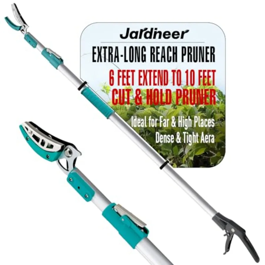 

Lightweight Tree Pruner Extendable 6-10ft Tree Trimmers Long Handle Pruner Ergonomic Grip Long Reach Cut Hold Pole Pr