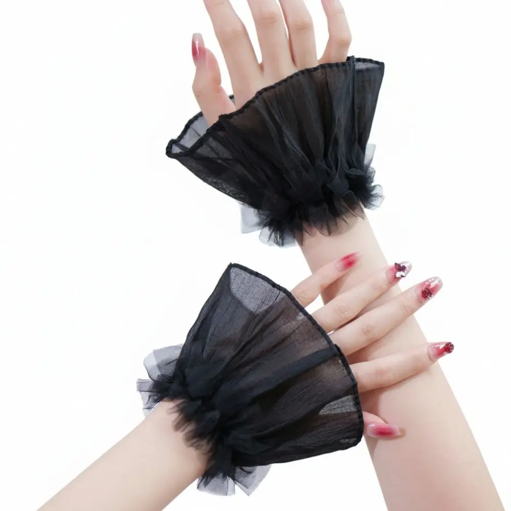 

Новые съемные расклешенные манжеты, тюль, белые накладные рукава, украшения, накладные манжеты, реквизит для фотосъемки