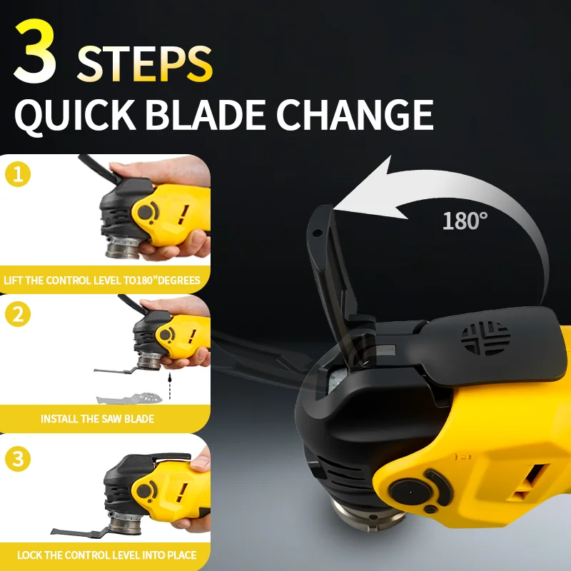 أداة متعددة تتأرجح بدون فرش قطع كهربائية لاسلكية تلميع التشذيب أداة كهربائية لمجدد دبوس بطارية ماكيتا 18 فولت #3