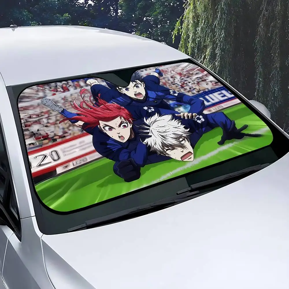 Anime B-blue L-lock-S Cool Stylish And Trendy Windshield Sunshade, Car Windshield Cover, Car Sunshade Curtain view 6