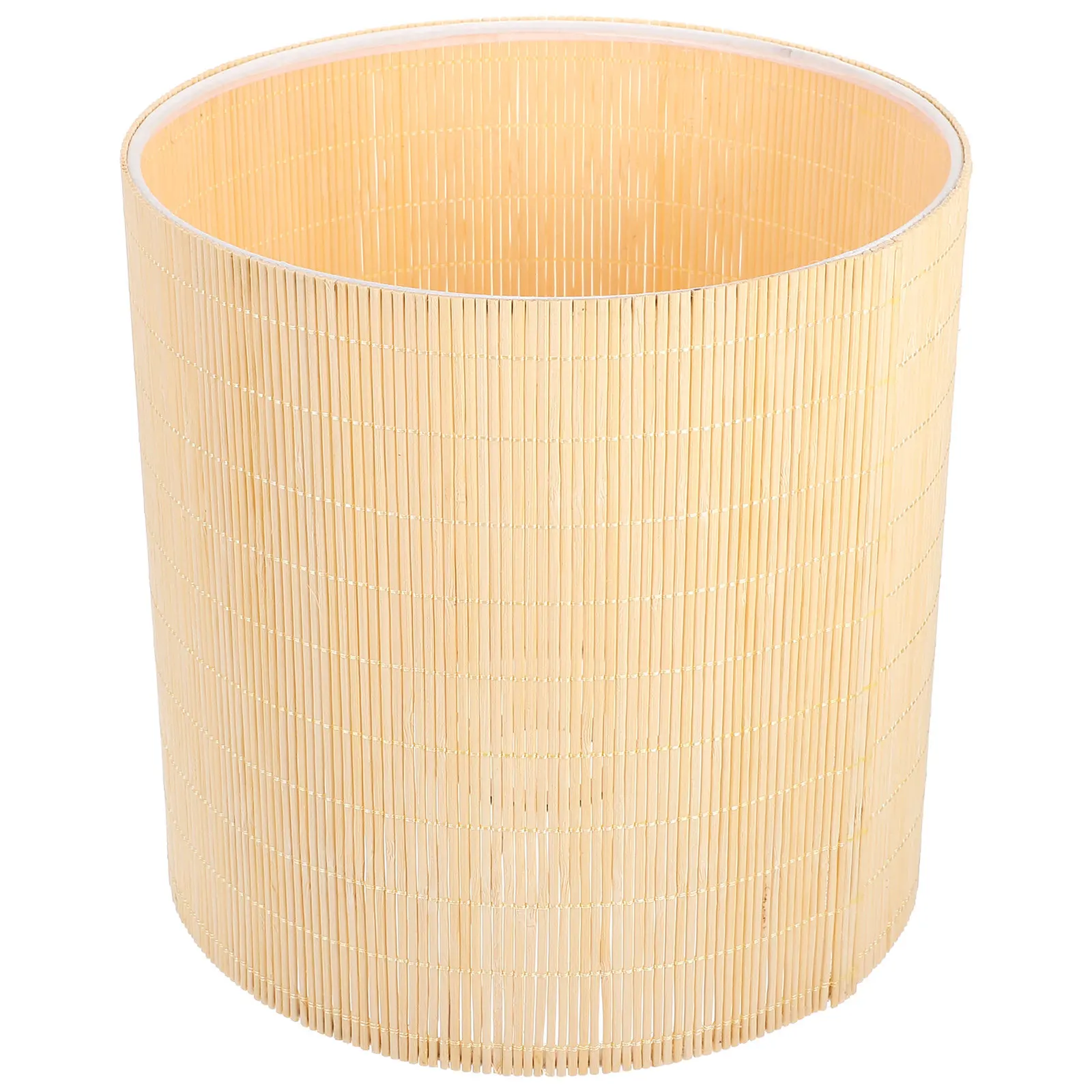 Rustic Woven Rattan Lampshade Hanging Pendant Light Cover Replacement for Ceiling Lamp E27 E14 Warm Natural Atmosphere
