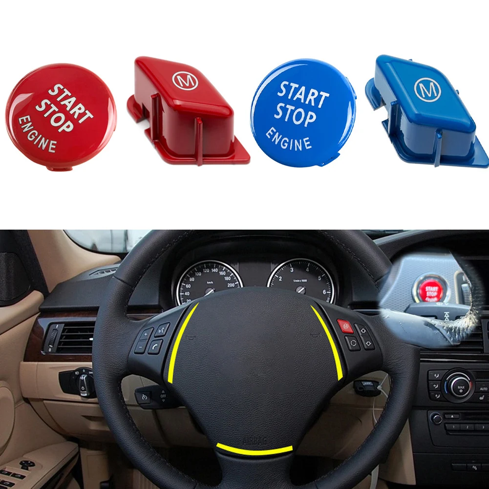 Car Steering Wheel M alphabet Mode & START Stop Engine Button for BMW 3 Series X1 E90 E91 E92 E93 E84 61316959893 61316959894