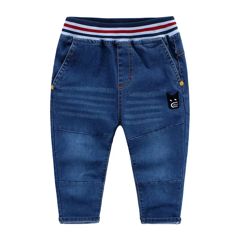 

3-7T new spring autumn boys kids Fashion brand stretch mid waist cotton jeans