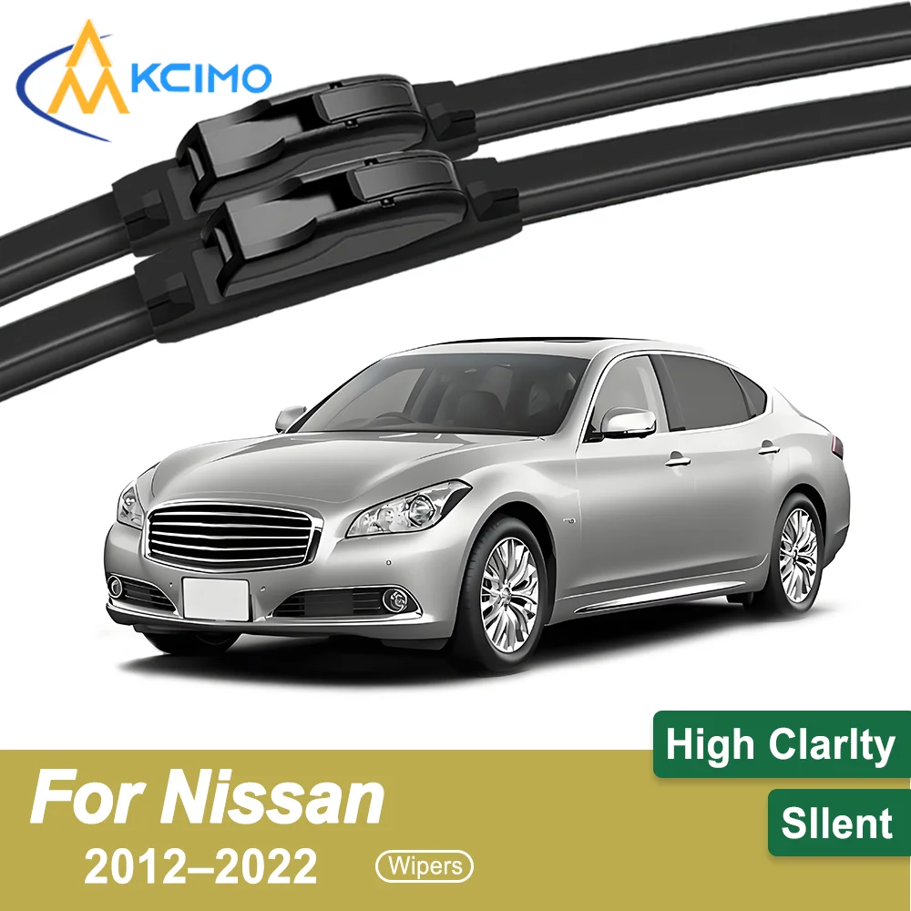 

2-Pack Premium All-Weather Wiper Blades for Nissan Cima Y51 2012–2022 Quiet Streak-Free Uninterrupted Visibility