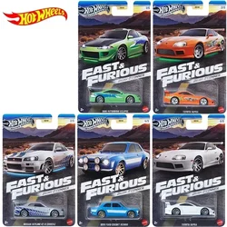 Genuine Hot Wheels Brian O'connor Fast & Furious Car Model Ford Mitsubishi Toyota Supra Nissan Toys for Boys Movie Metal Vehicle