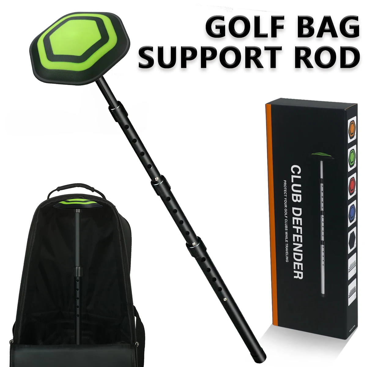 Golf 4-section bag stand aluminum tube bag support frame telescopic freely adjustable support pole