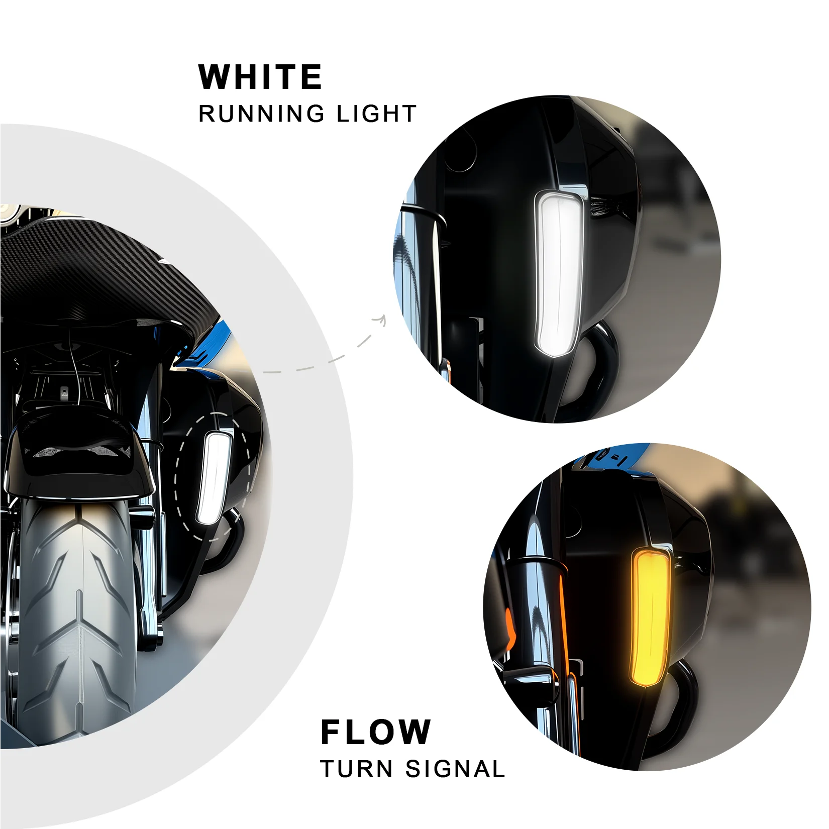 

New Lower Fairing With Fairing Light For Touring Street Glide Ultra Limited 2023.5-2026