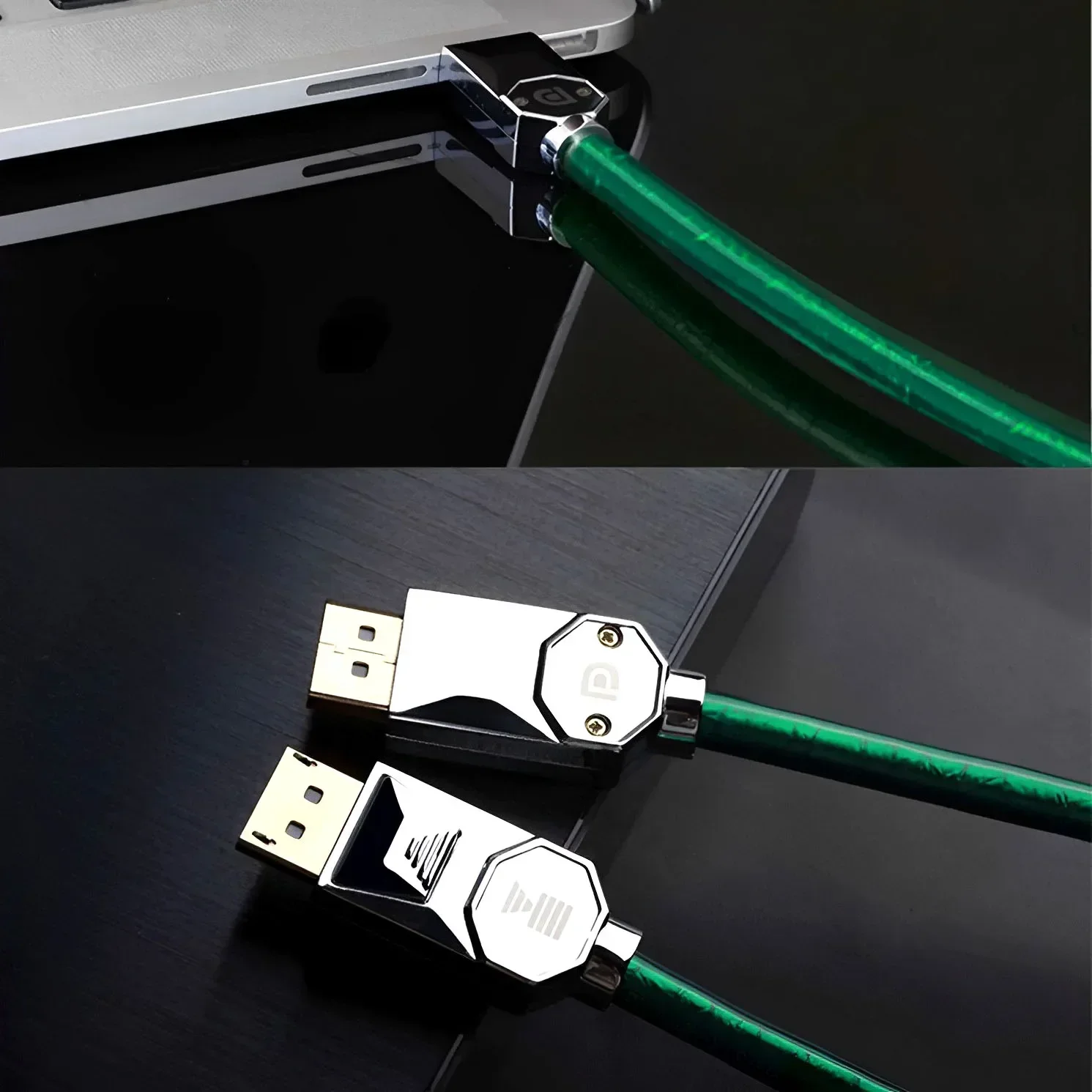 Kaiboer Displayport Cable 2.1 Silver Plated DP Cord 2.1 Graphics Card 240Hz Display 165Hz HD Cord Computer Data 8K Connect Cable