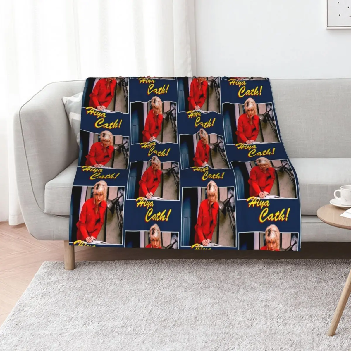 Hiya Cath!_quot_ Nighty Night - Jill Tyrell Julia Davis Vintage Throw Blanket Single Thin Cute Bed covers Blankets