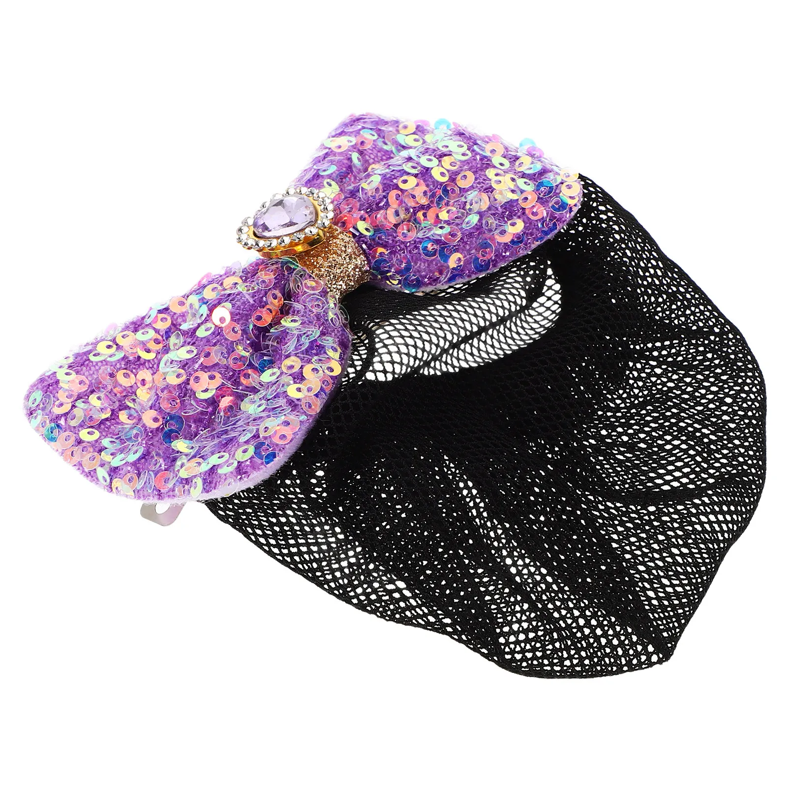 

Girls Colorful Sequin Hair Bun Net Ballet Dance Hairnet Cover Secure Fit Holder for Buns Dance Class Recital Accessories