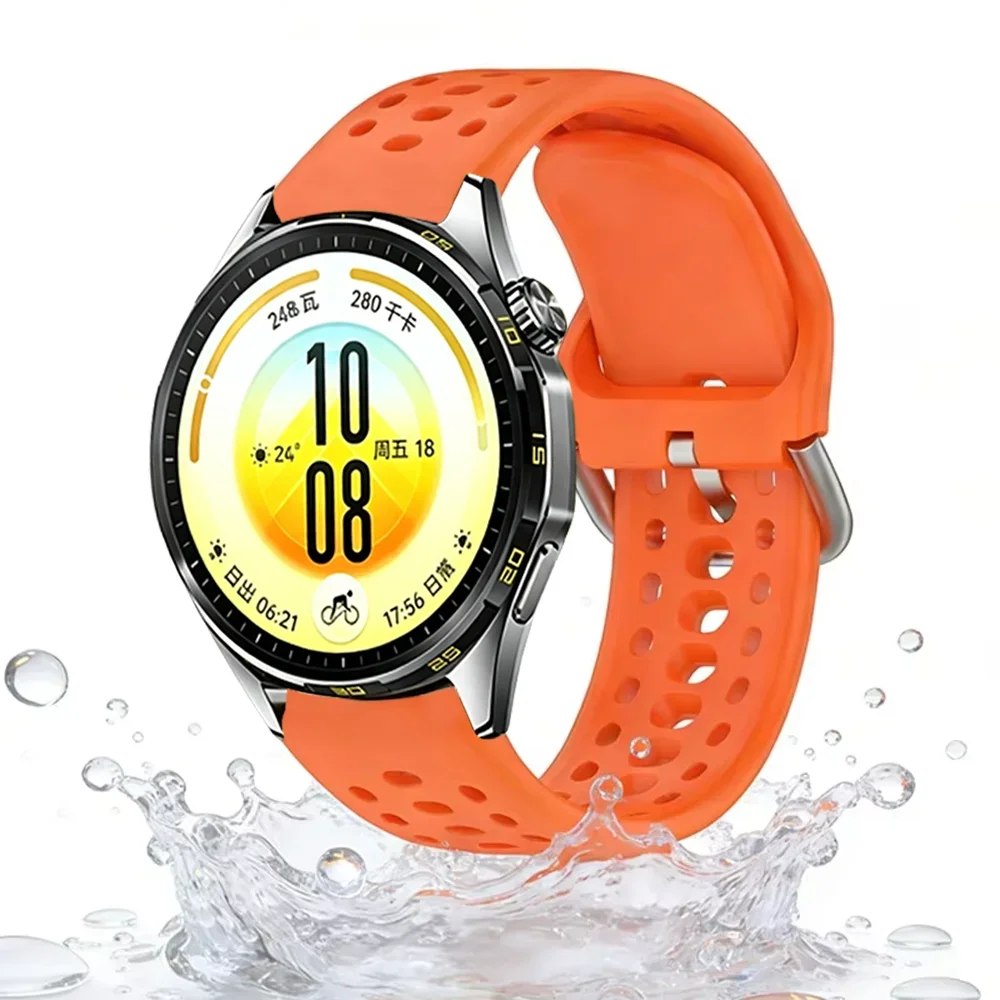 22mm Official Silicone Strap For Huawei Watch GT7-6-5-4 6 5 46mm Adjustable Watchband Huawei Watch GT7/6/5 Pro 46mm Accessories