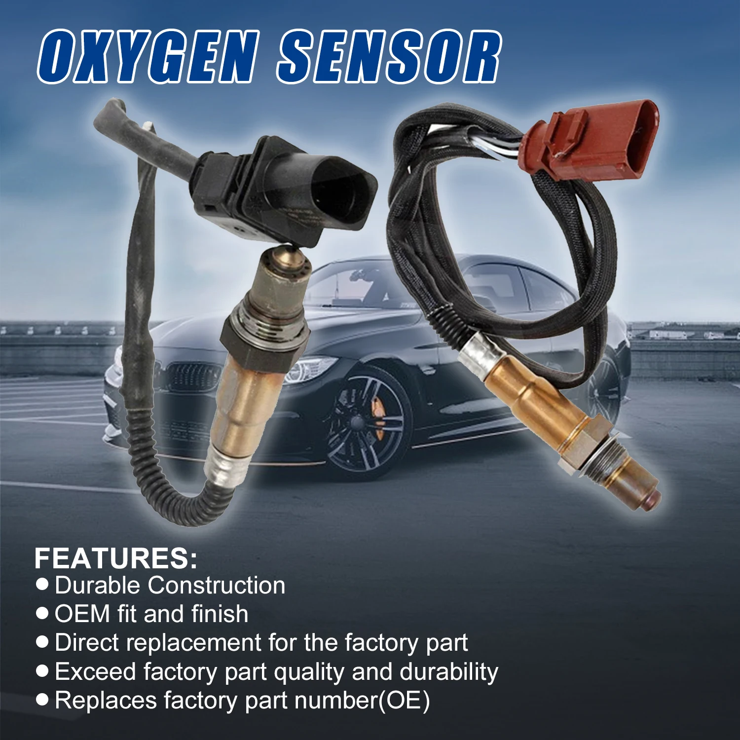 New Upstream&Downstream Lambda Oxygen O2 Sensor 92068286 06G906262C For Audi A4 A4 Quattro 2.0L 2005 2006 2007 2008 2009