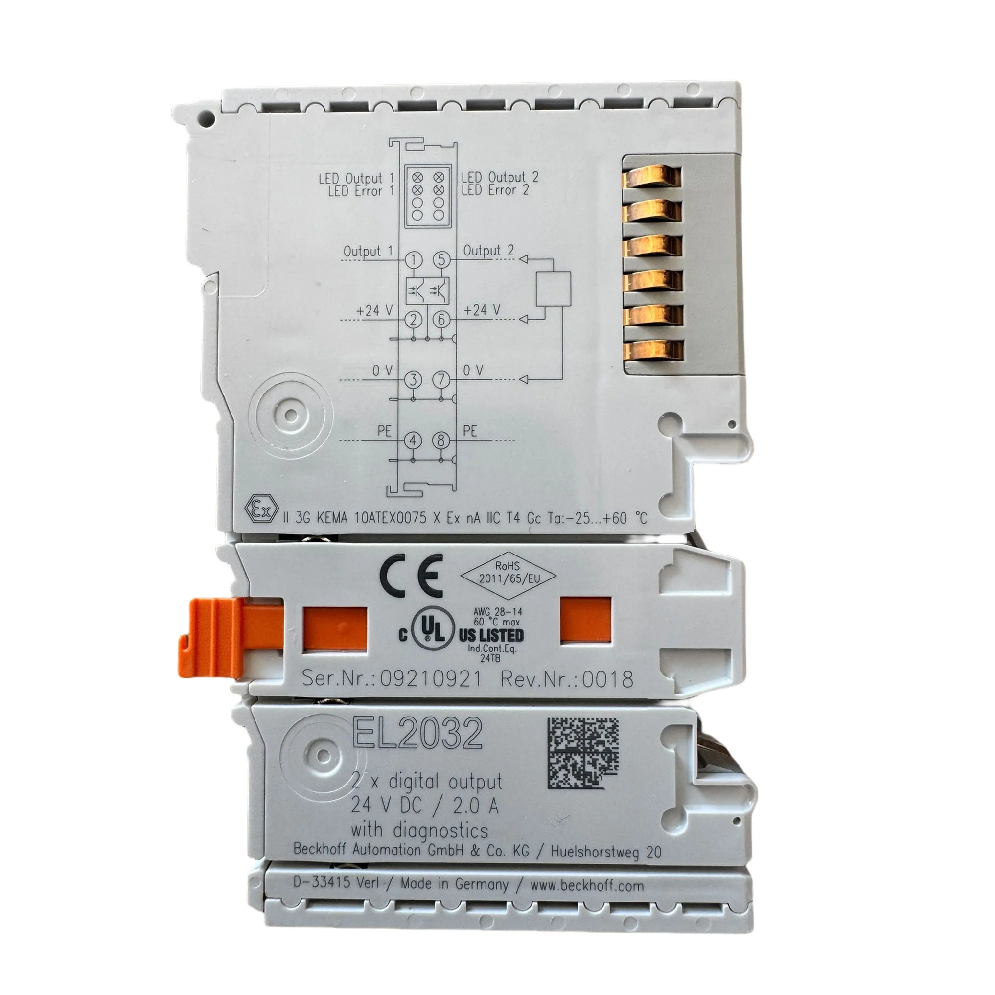 EL2032 EL 2032 Терминал 2-канальный модуль цифрового вывода для BECKHOFF EL2032