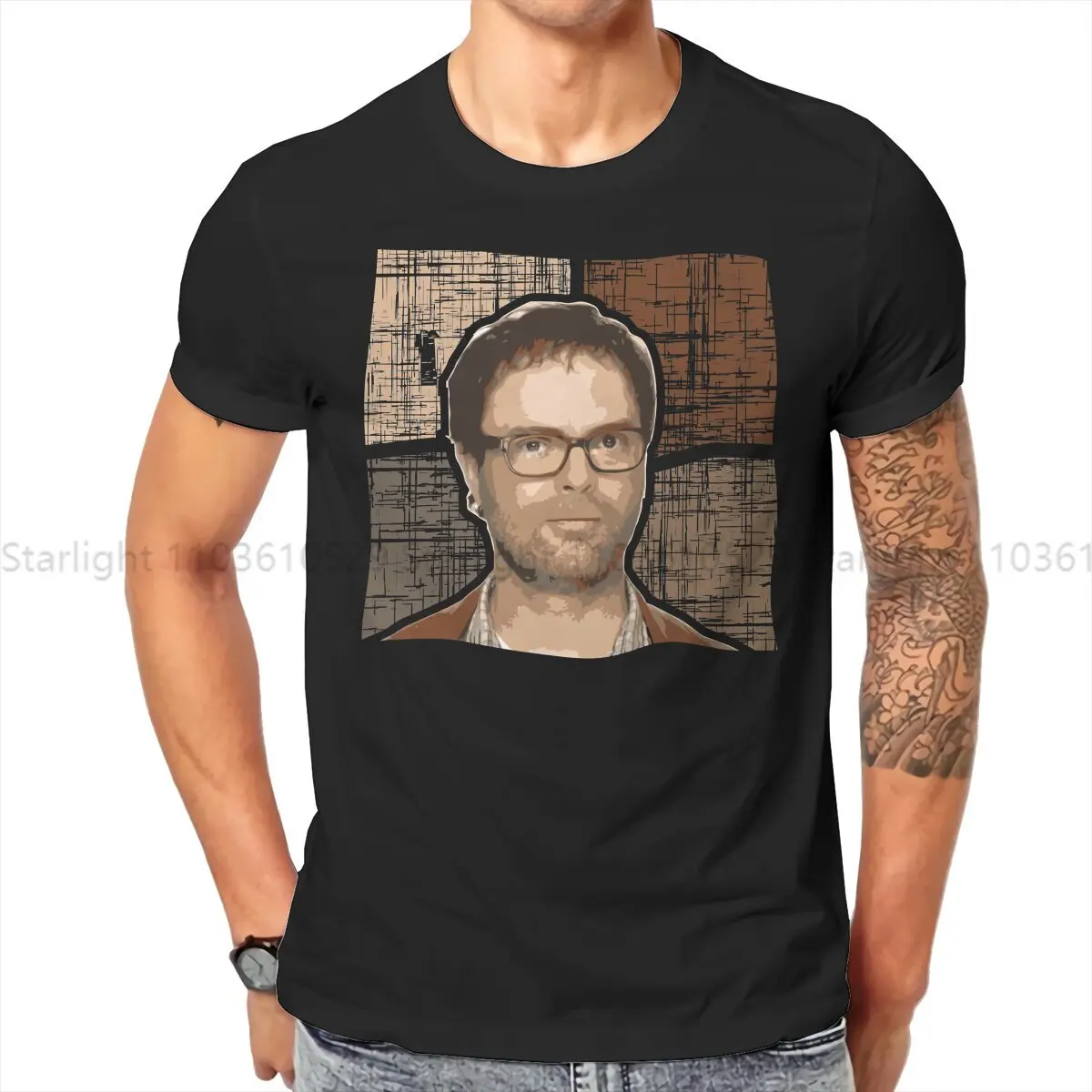 The Office Man TShirt Rainn Wilson Baby Brushes To Soak In Milk Distinctive T Shirt Original Sweatshirts New Trend