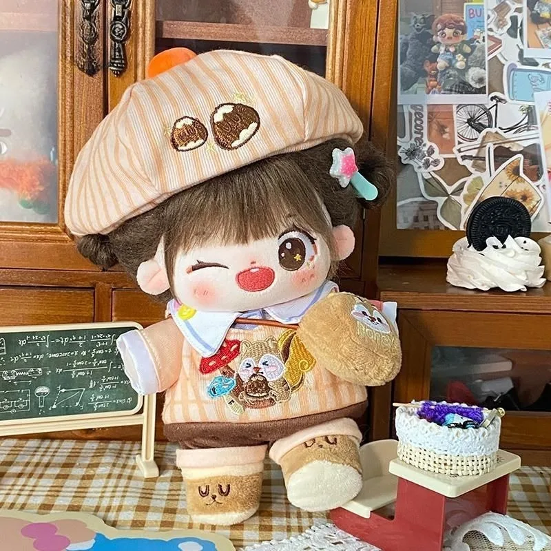 

Хлопковая одежда для кукол 20 см, Милая Вышивка, низкая цена, тяжелая промышленность, плюшевый маленький медведь, цвет для мальчиков и девочек