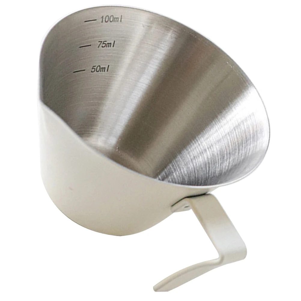

Espresso Measuring Cup Stainless Steel Coffee Extraction Cup Coffee Measuring Holder Lightweight for Latte Art