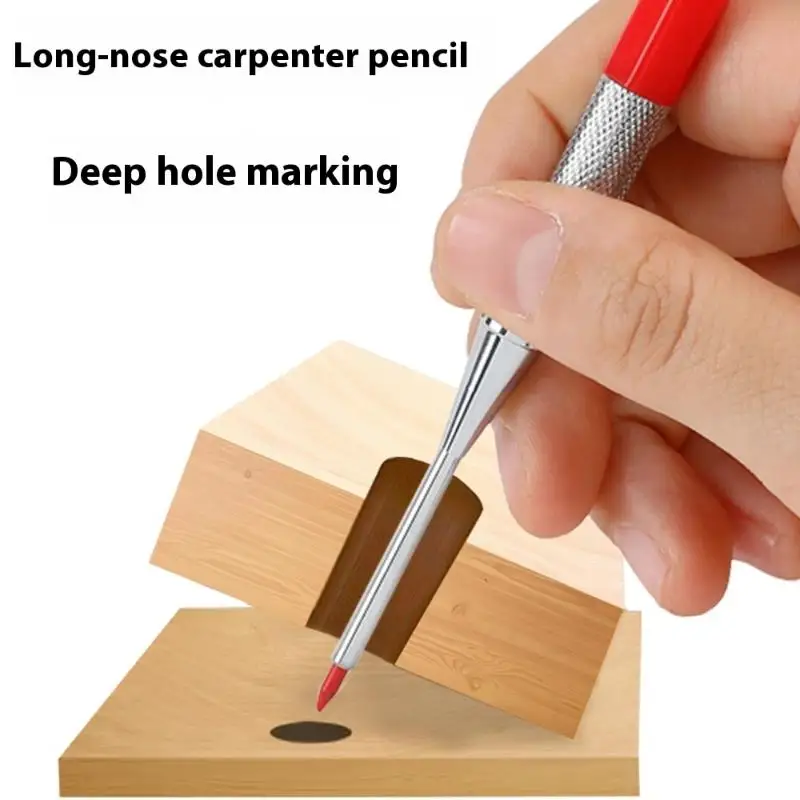 

Long mouth Woodworking Deep Hole Metal 2.0mm Woodworking Mechanical Pencil Or 8Pcs 2.0mm 2B Replaceable Lead Marking Pencil