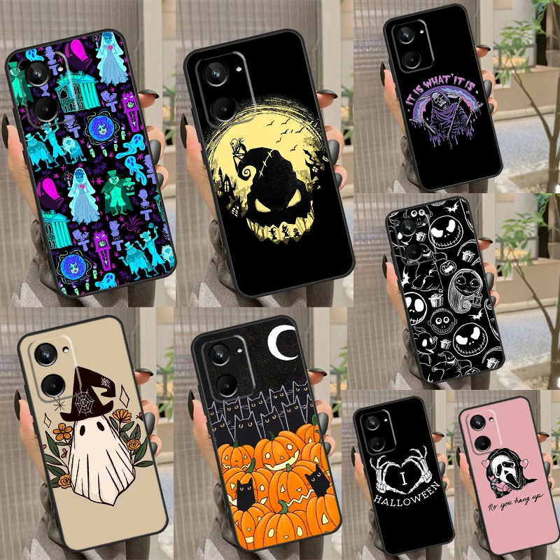 Halloween Ghost Case For Realme GT Neo5 Neo 3 2 T 8 9 10 11 Pro Plus C15 C25s C21Y C30 C31 C33 C35 C53 C55