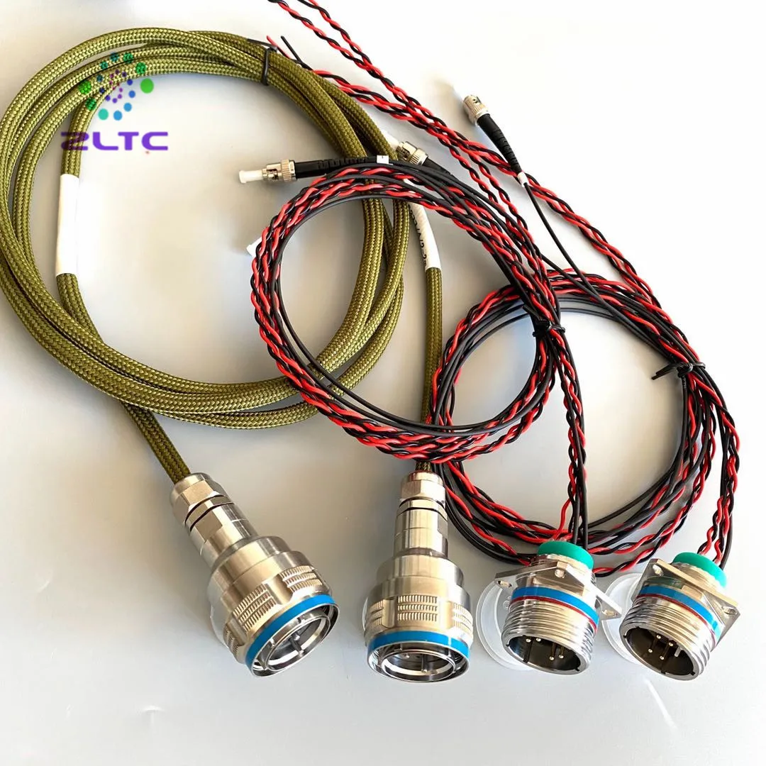 J599A8 series 2-optical 4-electrical hybrid connector assembly - special optical composite cable - single core multi-mode