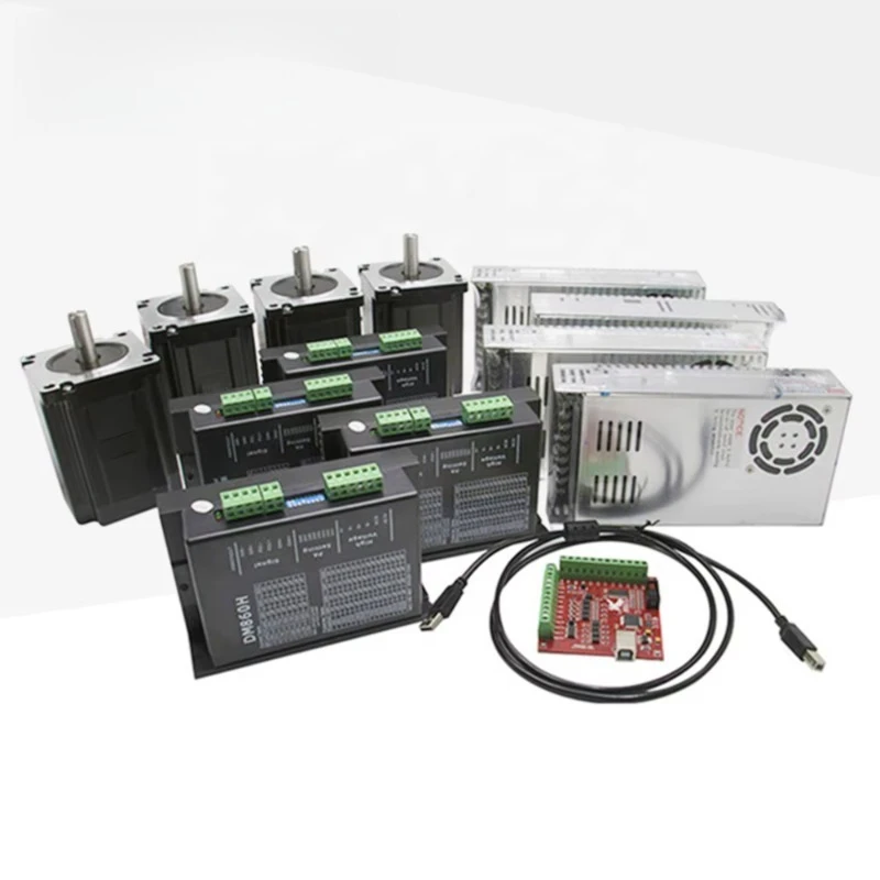Nema34 12N.m Stepper Motor +driver+Power Supply + Mach3 Stepper Motor for Cnc Router